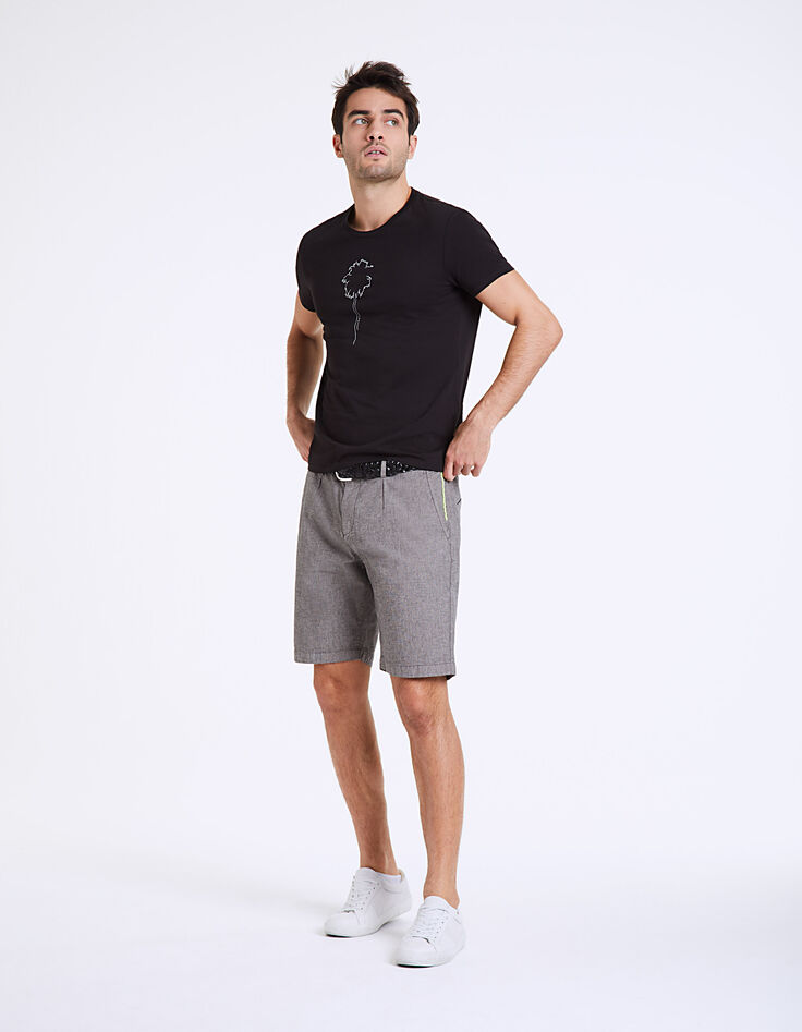 Men’s mink jacquard + neon touch on side chino Bermudas-7 Men’s mink jacquard + neon touch on side chino Bermudas-7