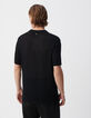 Polo negro punto calado fantasía hombre-3