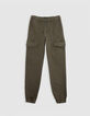 Upcyclede jeans JOGGER kaki strijdlust jongen-3