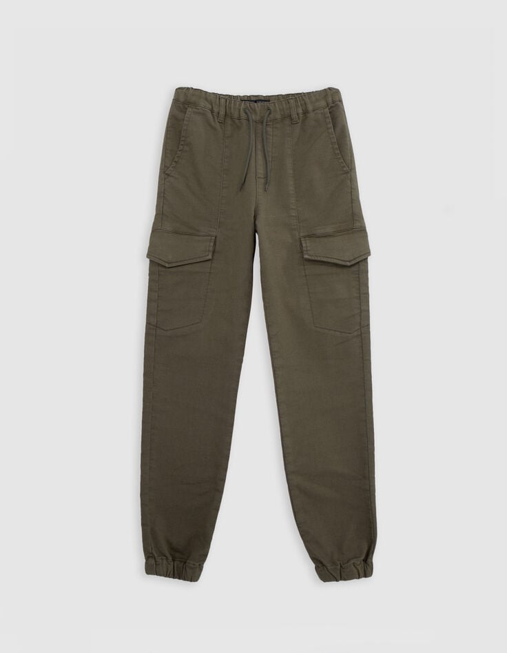 Upcyclede jeans JOGGER kaki strijdlust jongen-3