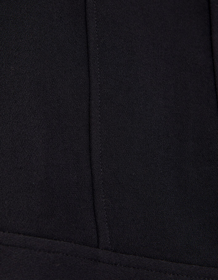 Schwarzes Damenhemd recycelt mit Brusttaschen - IKKS