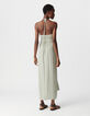 Robe longue verte LENZING™ ECOVERO™ ethnique Femme-3
