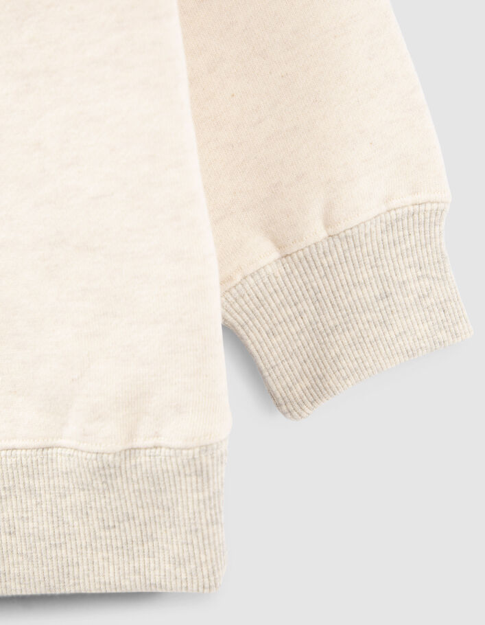 Ecru sweater maxi-borduursel skelet-sneakers jongens-6