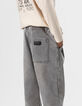 Jungen-Jogginghose mit elastischem Bund in Grau-4