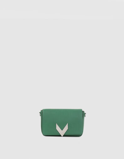 Le sac 111 en cuir vert Femme - IKKS