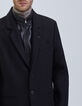 Men&rsquo;s black coat with leather facing-3