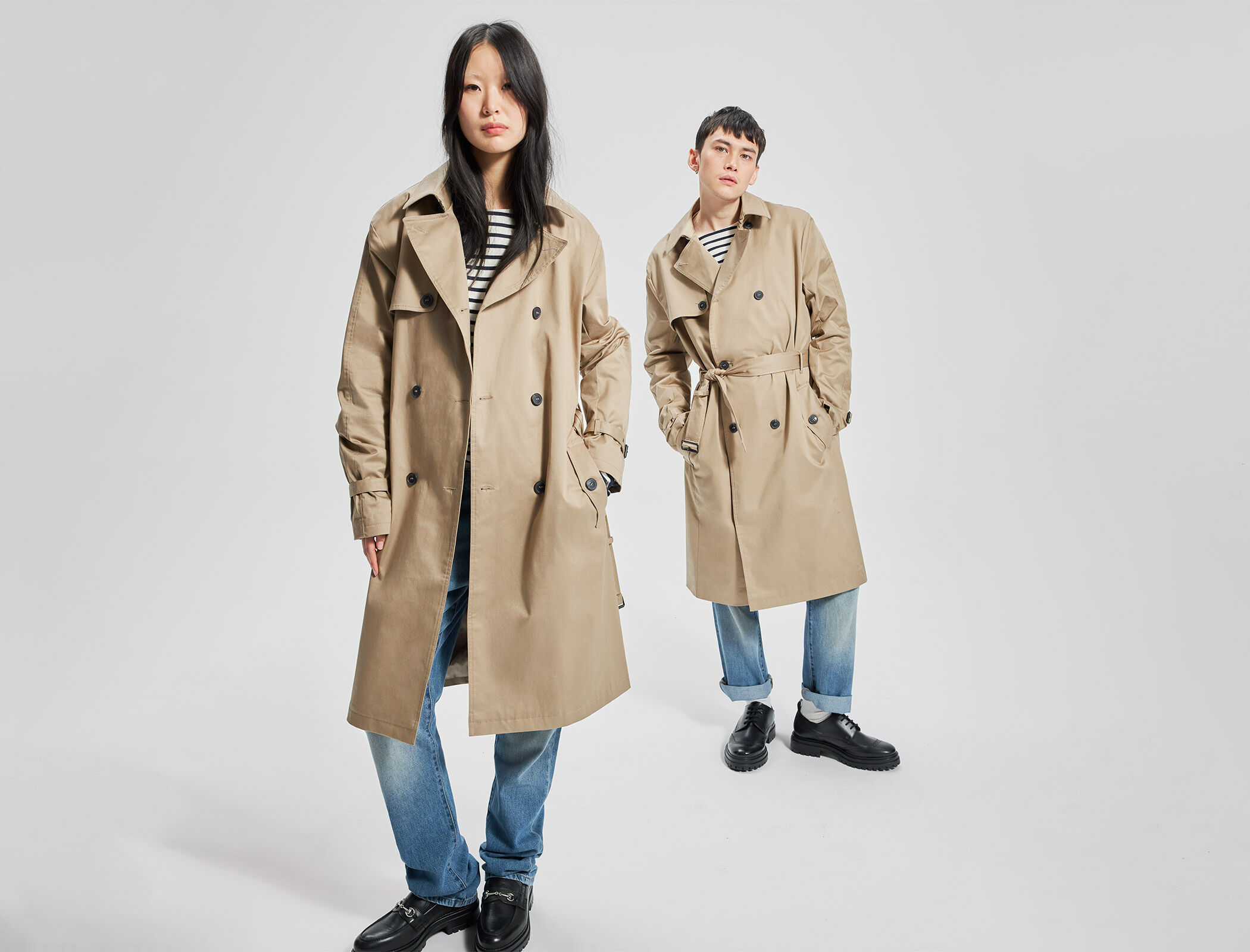 Unisex trench coat cheap