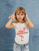 Girls' off-white flamingo-surfer T-shirt-1