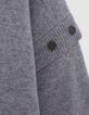 Mujer jersey de punto gris con tachuelas en la sisa-3