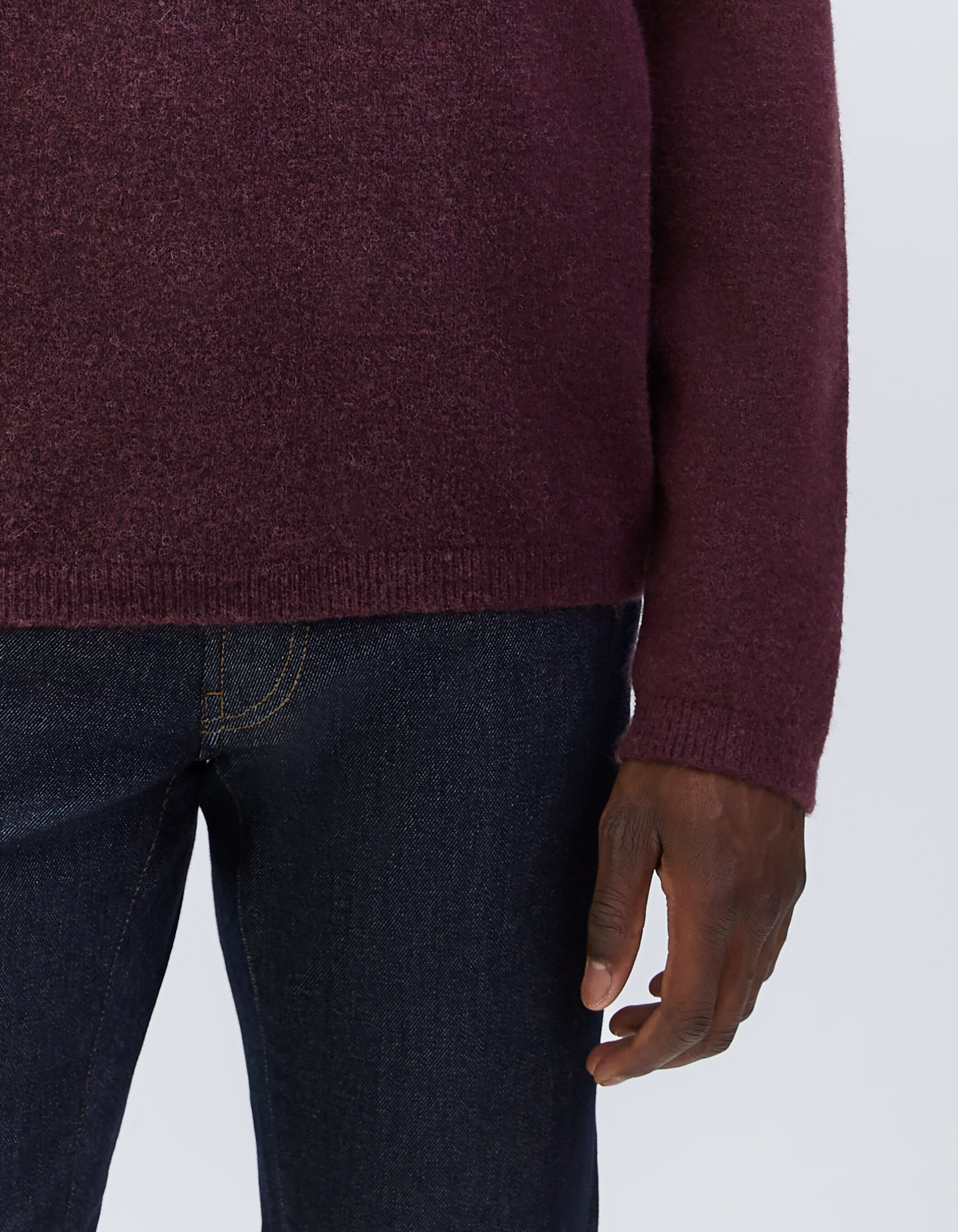 Burgundy fluffy jumper top