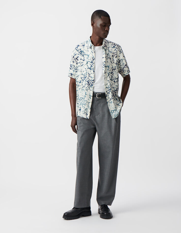 Chemise REGULAR encre LENZING™ ECOVERO™ floral aquarellé Homme-2