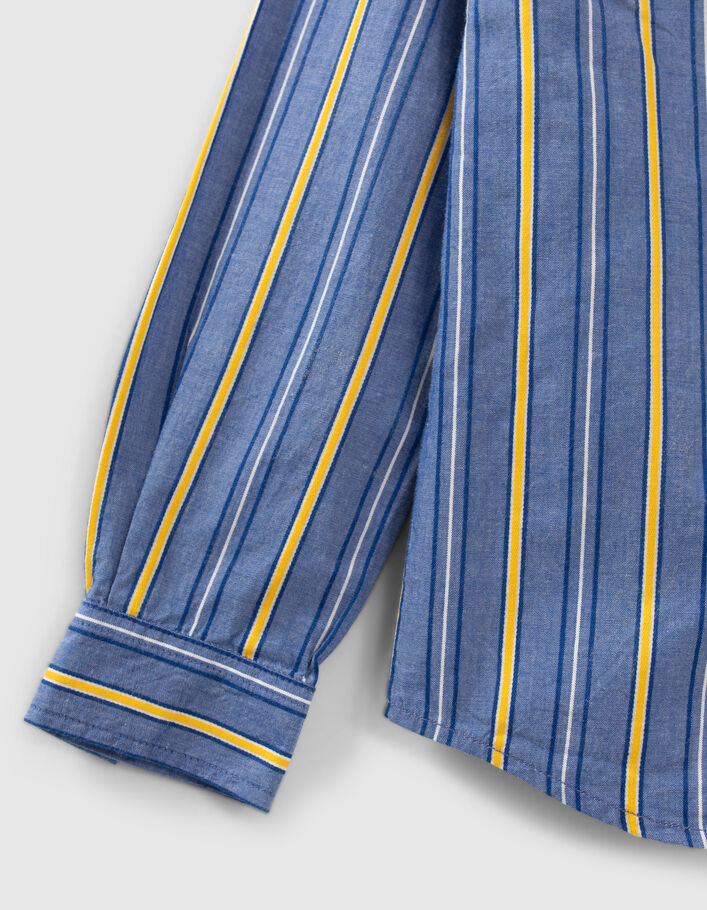 Boys’ blue shirt with striped mix-5
