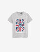 Camiseta gris jaspeado medio con bandera niño -3