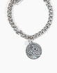 Bracelet chaine médaille squelette femme-2