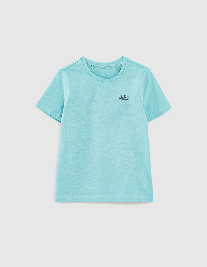Lichtturquoise T-shirt Essentials jongens  - IKKS