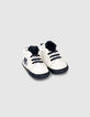 Deportivas blanco roto pompones navy bebé niña -1