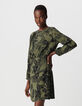 Khaki long sleeve dress LENZING™ ECOVERO™ maxi jungle Women-2