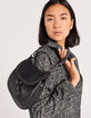Sac besace The Small Plumber cuir noir clous bijoux femme-6