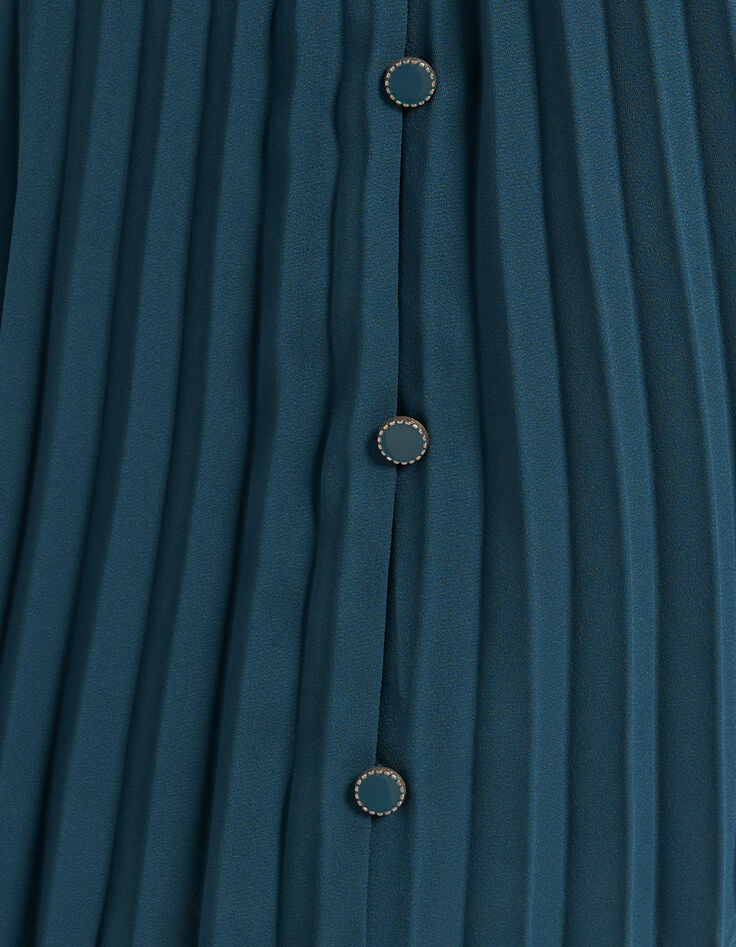 I.Code sea green shirt with pleats and studded collar-4
