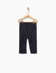 Navy broek in reliëfbreiwerk voor babymeisjes-3