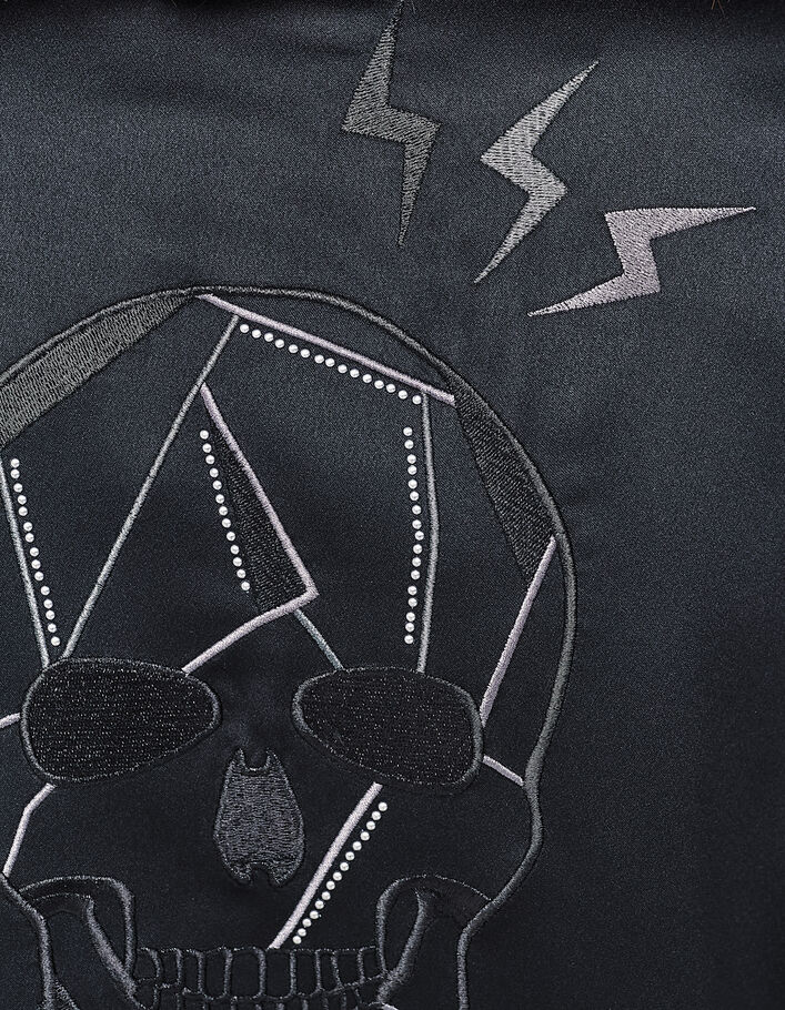 Women’s black reversible bomber jacket + embroidered skull - IKKS