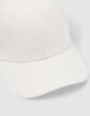 Casquette écrue message brodé Femme-4