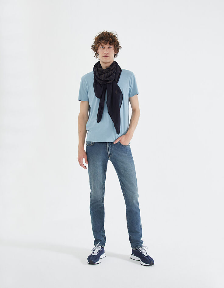 Tee-shirt L'Essentiel ice blue à col V Homme-7