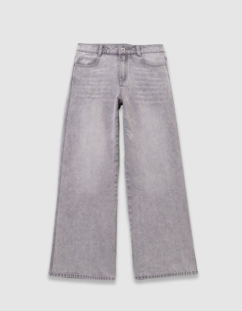 Grau gewaschene M&auml;dchen-Large-Jeans - IKKS