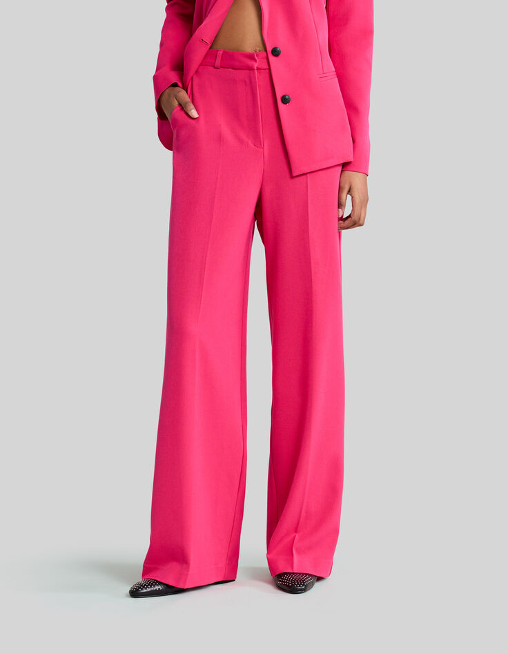 Pantalon tailleur fuchsia Femme-2