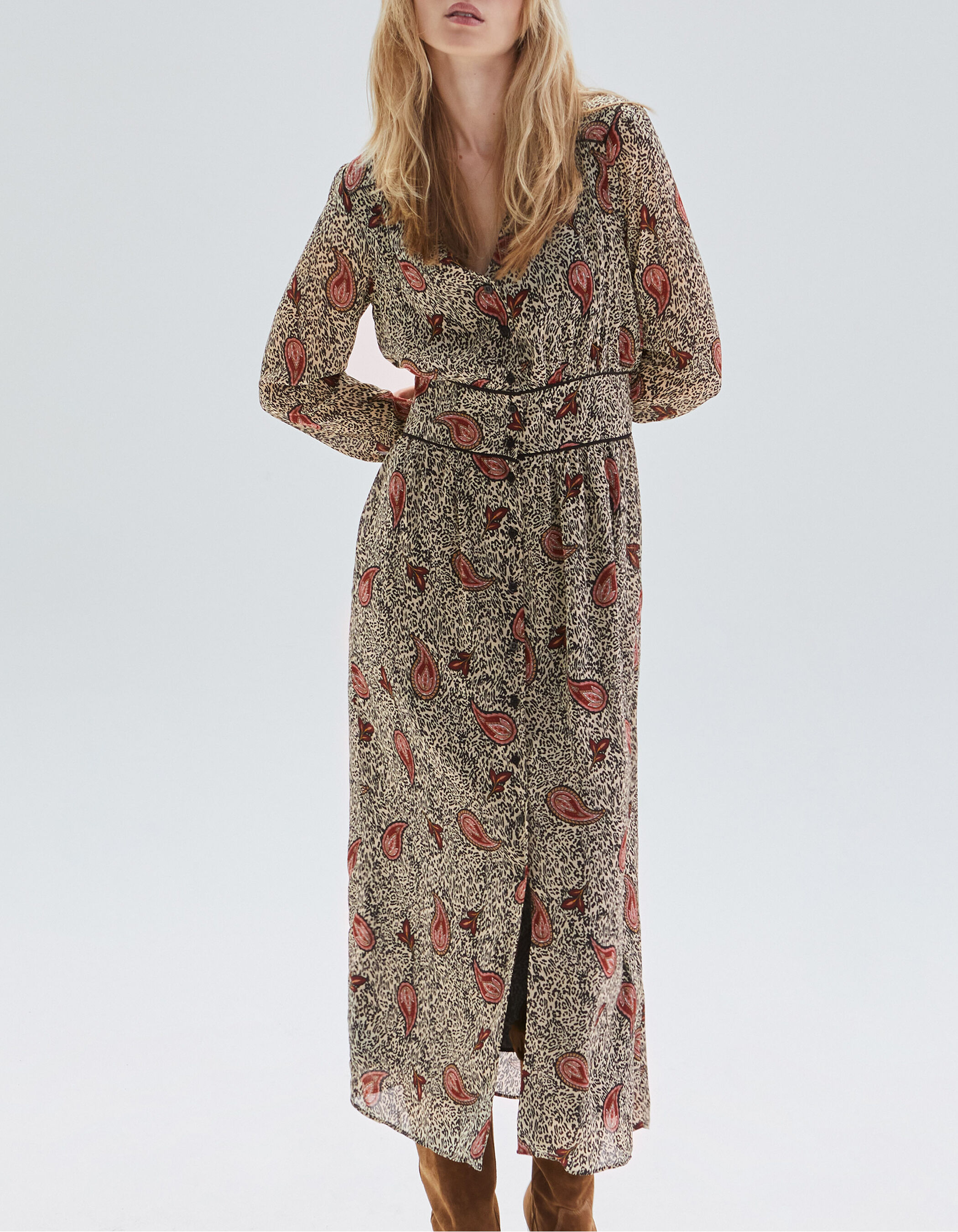 Ikks robe top leopard
