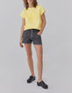 Loose yellow sweatshirt embroidery women-5