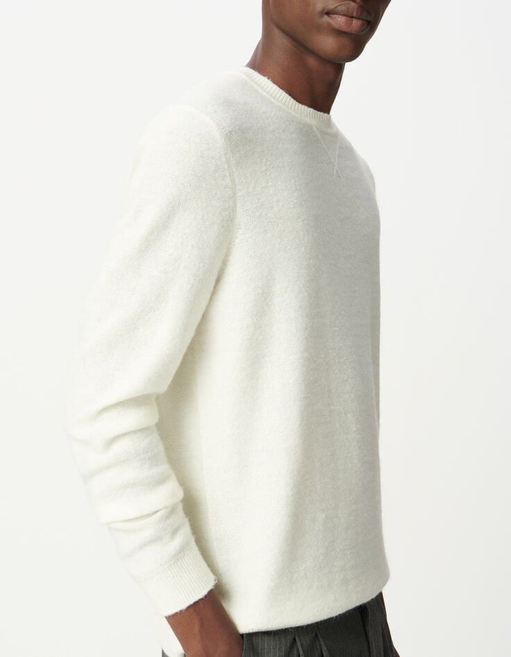 Pull écru tricot détail fantaisie Homme-6 Pull écru tricot détail fantaisie Homme-6