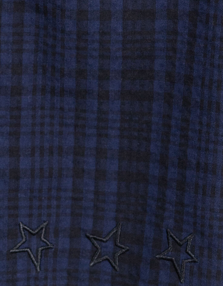 Marine kariertes 2-in-1-Kleid und Biker-Weste für Mädchen-8