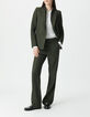 Women&rsquo;s khaki suit jacket with detachable facing-1