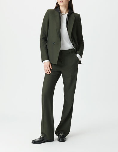 Women&rsquo;s khaki suit jacket with detachable facing - IKKS