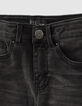 Vaqueros skinny black used efecto bigote niño -2