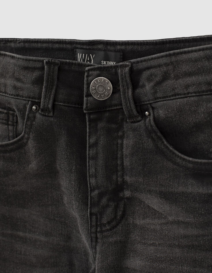 Vaqueros skinny black used efecto bigote niño -2