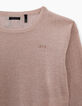 Jersey rosa medio tricot lazos estampados niña-3