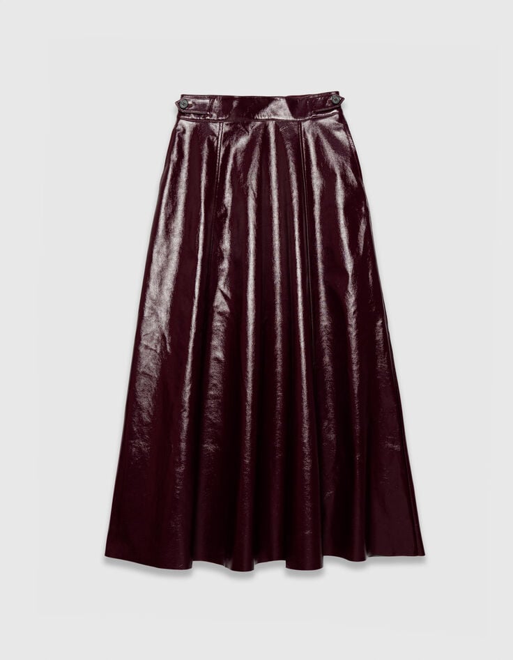 Jupe longue bordeaux vinyle Femme-7 Jupe longue bordeaux vinyle Femme-7