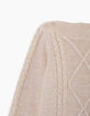 Vestido-jersey blanco roto y copper tricot fantasía niña-3