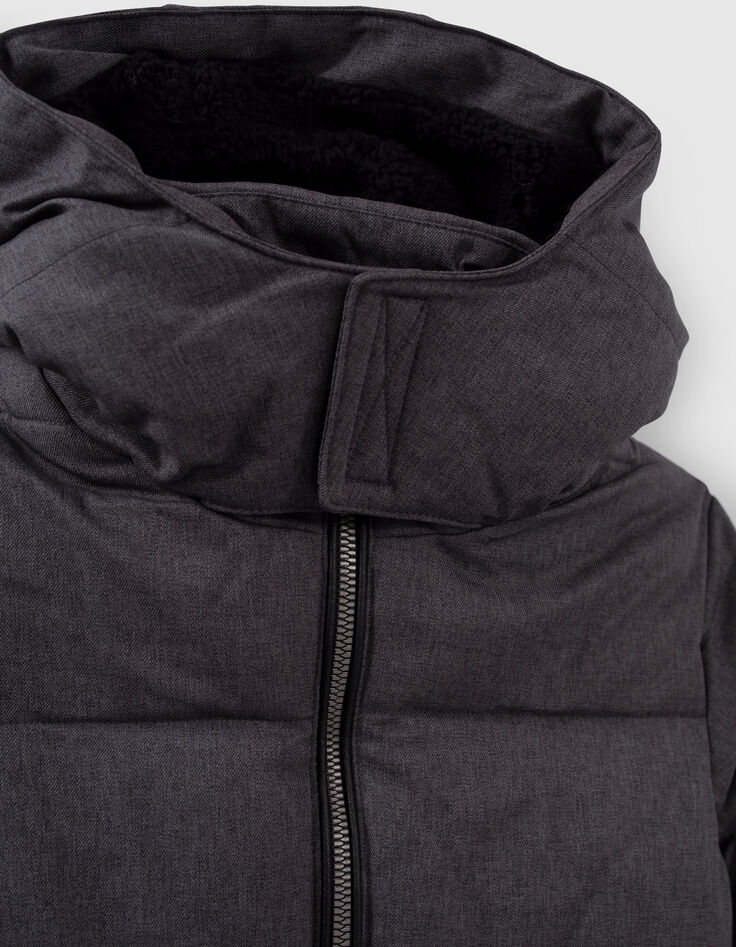 Grau melierte Jungenjacke mit Rei&szlig;verschlusstaschen-2