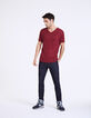 Tee-shirt vermillon en lin Homme -6