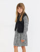 Robe blanc cassé imprimé léopard fille -1