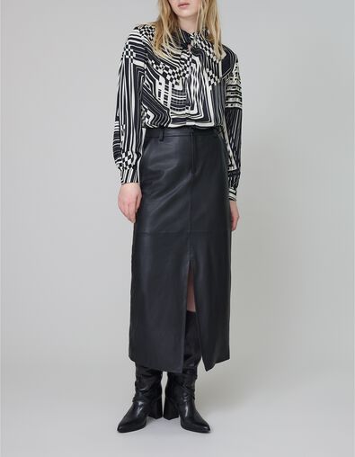 Pure Edition-Blouse noire imprimé graphique Art Déco Femme - IKKS