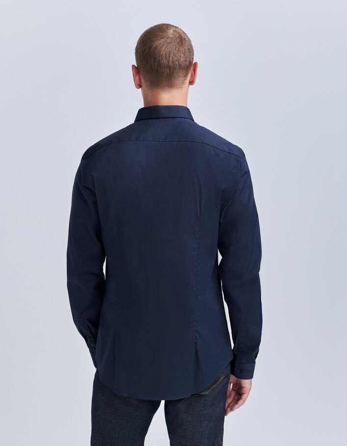 Camisa SLIM azul marino EASY CARE Hombre - IKKS