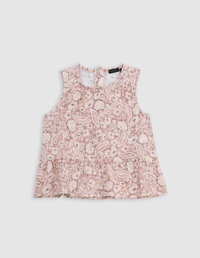Blusa rosa cachemira floral ni&ntilde;a - IKKS