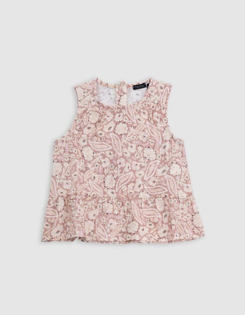 Blusa rosa cachemira floral niña - IKKS