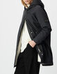 Parka noire fourr&eacute;e &agrave; capuche Femme-3