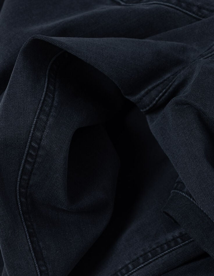 Jean slim gris taille haute d&eacute;tails clous Nina Femme-5