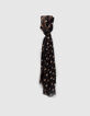 Fular negro estampado minimalista rock hombre-1